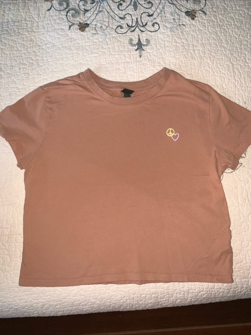Wild Fable Womens Medium Crew Neck Short Sleeve T-Shirt (light) Brown